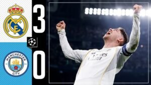 Hat-trick de Valverde y exhibición del Real Madrid ante el Manchester City en el Bernabéu